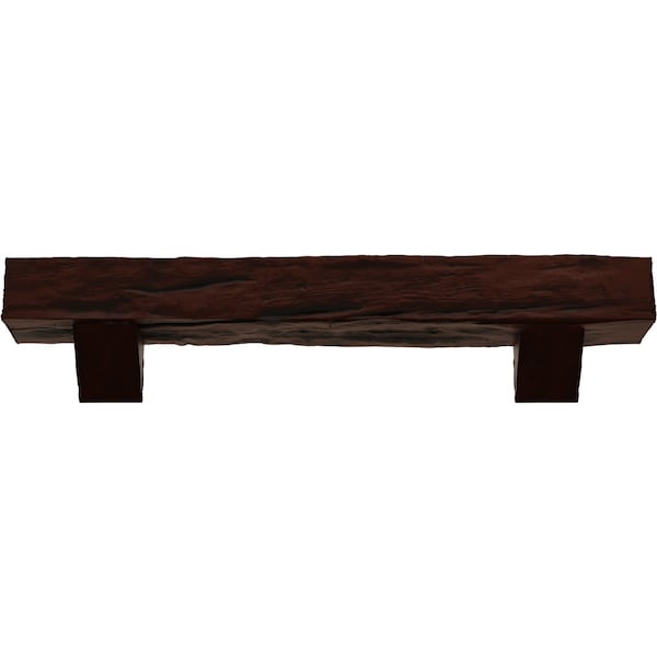 Kit W/ Breckinridge Corbels, NaturaL Pecan, 4H X 4D X 60W Riverwood Faux Wood Fireplace ManteL